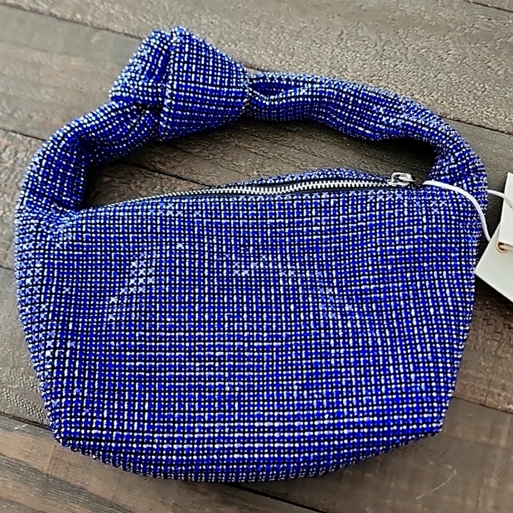 Madison West NWT Blue Crystal Women's Shoulder Handbag